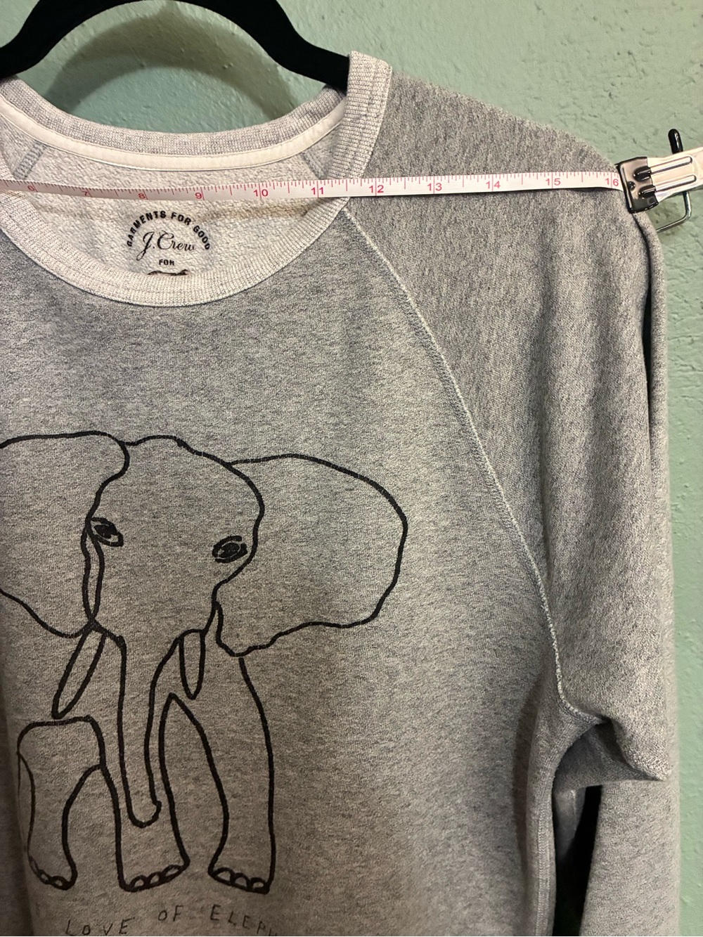 J.Crew Garments for Good David Sheldrick Wildlife Trust Elephant Sweatshirt